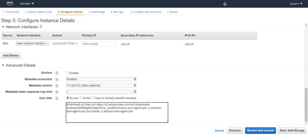 AWS dataevolve instance